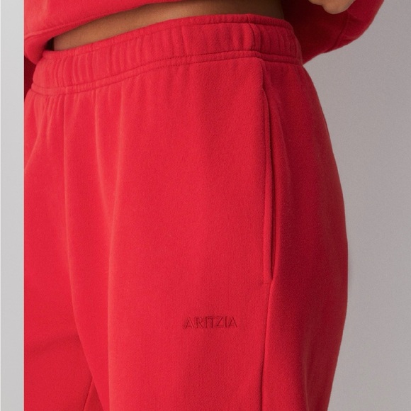 Aritzia Bold Red Track Pants - Picture 3 of 6
